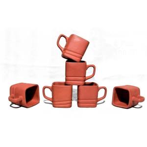 Ensemble de tasses à thé en terre cuite écologiques de luxe faites à la main pour usage en café - Product Image 3