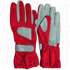 Guantes de Trabajo de Seguridad para Motocicleta, de Cuero Vacuno Rojo, Térmicos/Aislantes, Unisex, con Cierre de Velcro, para Todas las Estaciones, para Exteriores - Product Image 1