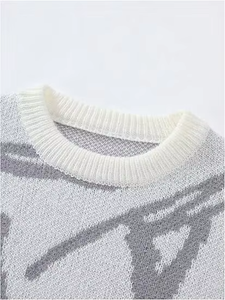 Pull pour homme, classique, toucher doux, tricot de qualité supérieure, automne, décontracté, respirant, mélange de coton, usine de vêtements OEM Bangladesh - Product Image 3
