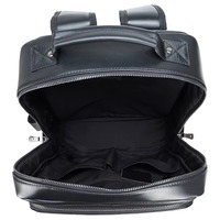 Sac à dos léger en cuir véritable et polyester, écologique, avec fermeture éclair, tendance, pour hommes et femmes, professionnel, noir, pour ordinateur portable
