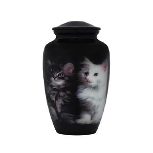 Urnas de cremación con patrón de pájaro de aluminio para adultos de buena calidad, urnas funerarias hechas en India con acabado esmaltado para uso en cenizas, urnas de cremación - Product Image 3