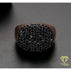 Bague de déclaration de luxe en argent sterling 925 avec moissanite et diamants, sertie de pierres, pour les acheteurs de bijoux en gros - Product Image 2