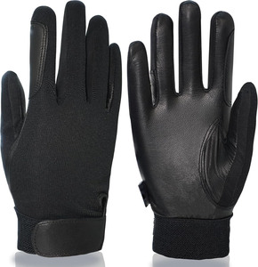 Genuine Goatskin Palm, Double-Layer Leather Fingers, <b>Hook</b> & Loop Wrist - Ideal for Horse Riding, <b>Boating</b>, Gardening - Product Image 1