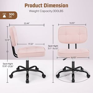 Silla de Oficina con Respaldo de Malla Ajustable en Altura, Soporte Lumbar, Giratoria, con Ruedas - Product Image 3