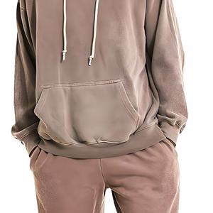 Ensemble de survêtement homme délavé à l'acide de qualité supérieure, en tissu respirant, pour le sport et le jogging, avec sweat à capuche et pantalon, grandes tailles, streetwear, OEM, tendance et très demandé - Product Image 5