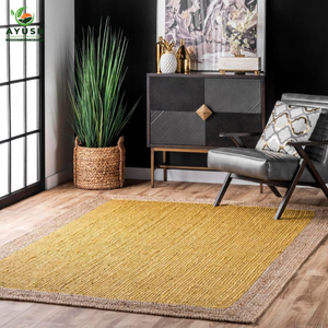 Tapis de bureau – Minimaliste et confortable, fabriqué à partir de fibres de jute 100 % naturelles, tapis sur mesure en provenance d'Inde - Product Image 4