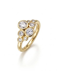 Bague florale personnalisée en moissanite taille ronde, or massif 14 carats, pour femme, idéale pour les fêtes, les propositions de mariage ou comme cadeau pour petite amie - Product Image 2