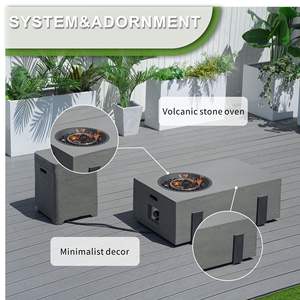 Juego de 2 Mesas para Fogatas de Jardín con Cubo de Hielo Integrado, Fogatas Duraderas de Óxido de Magnesio - Product Image 6