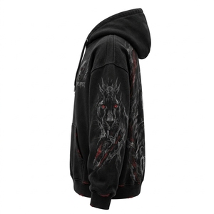 <b>Black</b> Panther Sublimation Design Oversized Hoodie with Streetwear Pullover <b>Sweatshirt</b> Regular Fit Men's Custom Apparel Wholesale - Product Image 3