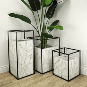 Ventes chaudes d'objets artisanaux au Vietnam, jardinières décoratives en fibre de verre, décoration extérieure, emballage personnalisé - Product Image 3