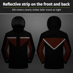 Combinaison de pluie pour moto résistante aux intempéries avec veste imperméable, pantalon renforcé, ajustement sécurisé, couche respirante et personnalisation de la marque - Product Image 4