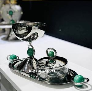 Incienso de Lujo Estilo Árabe con Aroma a Sándalo, Antiolor, Aromaterapia, Bola de Resina Verde para Todas las Estaciones, Metal de Acero Inoxidable - Product Image 1