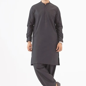 Traje Shalwar Kameez de Moda para Hombre, para Bodas y Fiestas, de Algodón Transpirable que Absorbe la Humedad, Traje Punjabi de Pakistán, Conjunto de 2 Piezas - Product Image 6