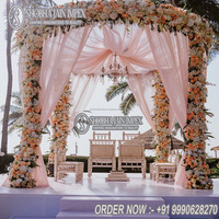 Mandap de mariage extérieur classique, durable, en plastique renforcé de fibres, luxueux, simple, moderne, toutes couleurs, avec emballage personnalisé Shobha