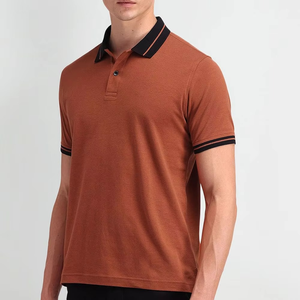Streetwear de qualité supérieure, tricoté, respirant, pour chemises, logo personnalisé pour hommes, tissu en coton, manches courtes, vêtements décontractés, vente en gros - Product Image 4