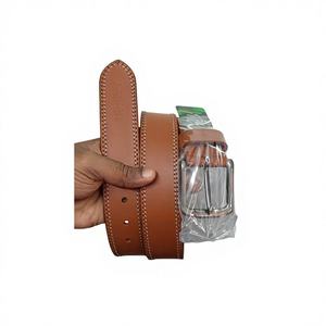 High Quality Trendy & Comfortable Water Buffalo Cow Hide <b>Leather</b> <b>Belt</b> for Men Custom Length with Logo Printing for Formal Style - Product Image 4