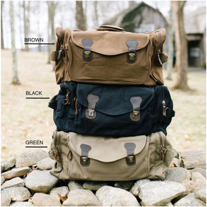 Bolsa de Viaje Impermeable de Lona y Cuero con Cierre, Proveedor Mayorista, Bolsa de Lona Vintage, Equipaje de Mano LCTB-0063 - Product Image 2