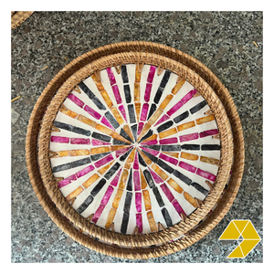 Colección de Bandejas de Ratán con Nácar para Diseñadores de Interiores, Minoristas de Decoración del Hogar, Hoteles y Compradores de Hostelería - Product Image 5