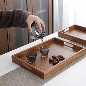 Nueva Bandeja de Servicio de Bambú Elegante para Té y Comida, Estilo Japonés, con Diseño de Nogal Sudamericano, Ideal para el Hogar y Restaurantes - Product Image 2