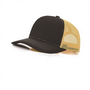 Gorra Trucker de Malla Negra y Amarilla, 6 Paneles, Ajustable, Unisex, Casual, para Primavera/Verano - Product Image 1