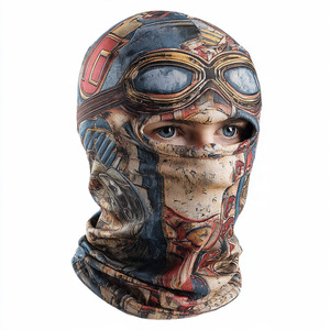 Masque intégral de cyclisme d'hiver pour l'extérieur, cagoule coupe-vent, anti-poussière, chaud, respirant, imperméable, 100% polyester, pêche - Product Image 5