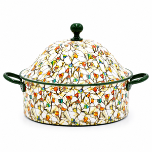 <b>Marvel</b> Handicrafts Premium Floral <b>Printed</b> Stainless Steel Insulated Casserole Hot Pot Food Warmer Serving Bowl Durable Kitchen - Product Image 1