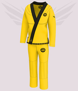Premium Custom Logo Yellow BJJ Gi Brazilian Jiu Jitsu Uniform 450GSM Pearl Weave Cotton Kimono Martial Arts Professional Suit - Product Image 5