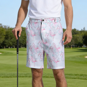 Shorts de sport et de golf pour homme et jeune homme, en nylon imperméable, 5 pouces, 5 poches, avec logo personnalisé, imprimé et motif, pour l'extérieur et l'été - Product Image 1