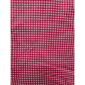 Pink Gingham Checkered <b>Foldable</b> Cosmetic <b>Bag</b> Medium Size Simple Style Textile Material No Zipper Geometric Pattern gift for her - Product Image 3