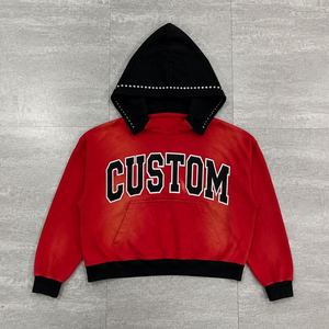 Sudaderas con capucha para hombre OEM, sudaderas con capucha de algodón bordadas, logotipo personalizado, suministro de fábrica para tiendas de ropa boutique. - Product Image 5