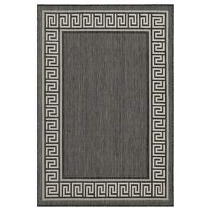 Soleil GC _ HAR2002 Anthracite 7 Ft. 10 pouces. X 10 pi. 3 Dans. Tapis intérieur/extérieur - Product Image 1