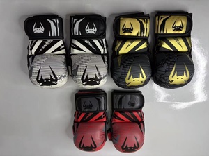 Custom Pink Unisex MMA Boxing Gloves PU Training Set Quick Dry Hand <b>Drawn</b> Wrist Hook & Loop for Gym - Product Image 6