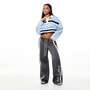 Women's Plus Size Casual Cotton Acid Wash Sweat Jogger Pants Summer Wear New Cheap Price Sexy Fitness Women Pant/<b>Trouser</b> - Product Image 3