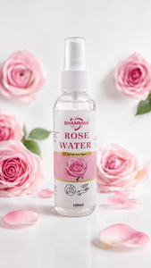 BHAMMAR Spray d'eau de rose 100 ml pour tous types de peau, liquide de soin écologique - Product Image 1