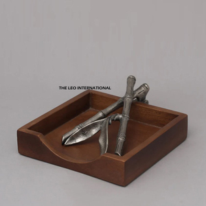 Porte-serviettes carré au design fantastique en bois et aluminium, décoration d'intérieur, porte-serviettes en papier à prix compétitif - Product Image 6