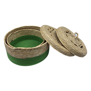 Cestas de Almacenamiento Rectangulares Tejidas Naturales - Contenedores Organizadores Ecológicos Hechos a Mano para Decoración del Hogar - Product Image 5