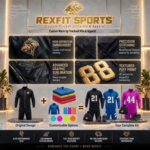 ชุดวอร์มซิปเต็มตัวสำหรับผู้ชาย เสื้อแจ็คเก็ตและกางเกงผ้าโพลีเอสเตอร์ระบายอากาศได้ดี เหมาะสำหรับการฝึกซ้อมกีฬา วิ่ง ออกกำลังกาย และกิจกรรมกีฬาแบบทีม - Product Image 5