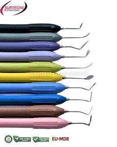Kit d'instruments de stratification composite Surtechs, 10 pièces, manche en silicone, kit de restauration dentaire - Product Image 3