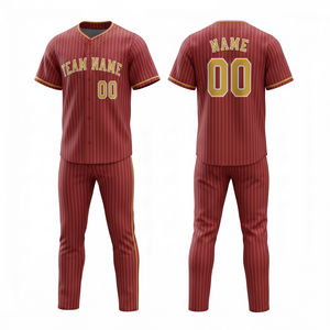 Uniforme de Béisbol Personalizable y Transpirable con Cuello en V, Pantalones y Camiseta de Alta Calidad, Ropa Deportiva Sublimada Estampada, Precio Económico, OEM - Product Image 6