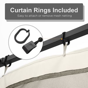 <b>Replacement</b> White Mesh Sidewall Netting with <b>Zippers</b> Tent Accessories for 10FT X 10FT Gazebos and Canopy Tents Sidewall Only - Product Image 5