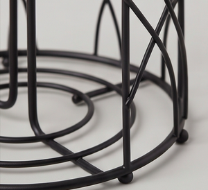 Modern Black Metal Paper Towel Holder Freestanding Circular Design Minimalist Style For Kitchen <b>Accessory</b> And <b>Bathroom</b> Use - Product Image 3