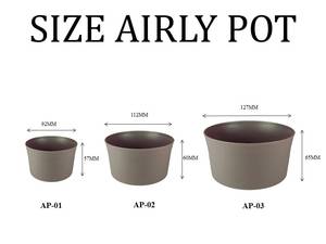 Airly PP <b>Plastic</b> Flower Pots Modern Multi-Size 3 Colors White Black Mocha Lightweight Durable Floral Arrangements Outdoor/Indoor - Product Image 3