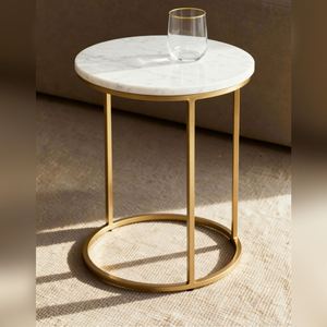Vandana Terra Falcon <b>Round</b> <b>side</b> <b>table</b> Ø40 cm in Kaley marble - Product Image 1