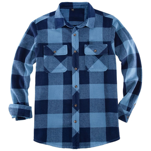 Chemise en flanelle à carreaux pour homme, style streetwear, fermeture boutonnée, coupe classique, manches longues, élégante et confortable, chemise en flanelle pour l'extérieur - Product Image 1