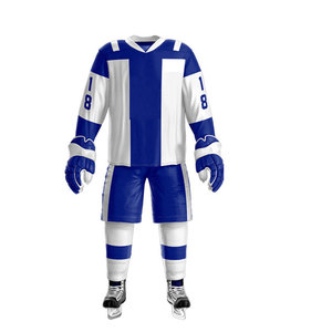 Ensemble d'uniformes de hockey sur glace pour hommes de haute qualité avec nom d'équipe personnalisé, ensembles d'uniformes de hockey sur glace professionnels personnalisables - Product Image 3