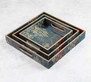 Premium Modern MDF Multifunction Serving <b>Tray</b> Handmade Decorative Lacquered Printed Design Home Kitchen Restaurant Hotel <b>Table</b> - Product Image 6