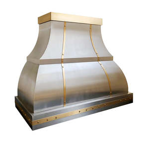 Campana extractora de cocina ventilada superventilada para el hogar, la más vendida, con acabado natural y tira de latón - Product Image 5