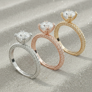 Bague de fiançailles solitaire Stonewels en or massif avec diamant de laboratoire |   pour un luxe certifié - Product Image 4