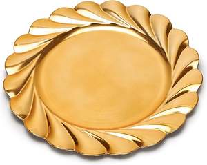Elegante Plato de Acero Inoxidable con Acabado Mate, Ecológico, 100 Piezas, Vajilla Decorativa para Bodas, Hoteles y Banquetes - Product Image 6