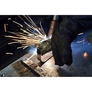 16 Inches Large Heavy Duty Industrial Safety Gloves Heat Resistant <b>Cow</b> Split Leather Abrasion Resistant Welding Gloves - Product Image 5